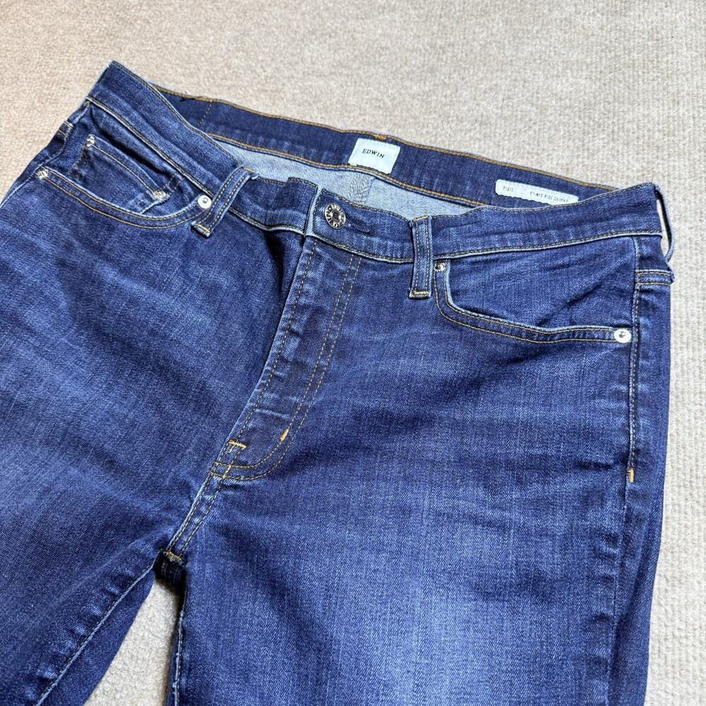EDWIN 31 Skinny Pixie Jeans Dark Wash Mid Rise Stretch Denim